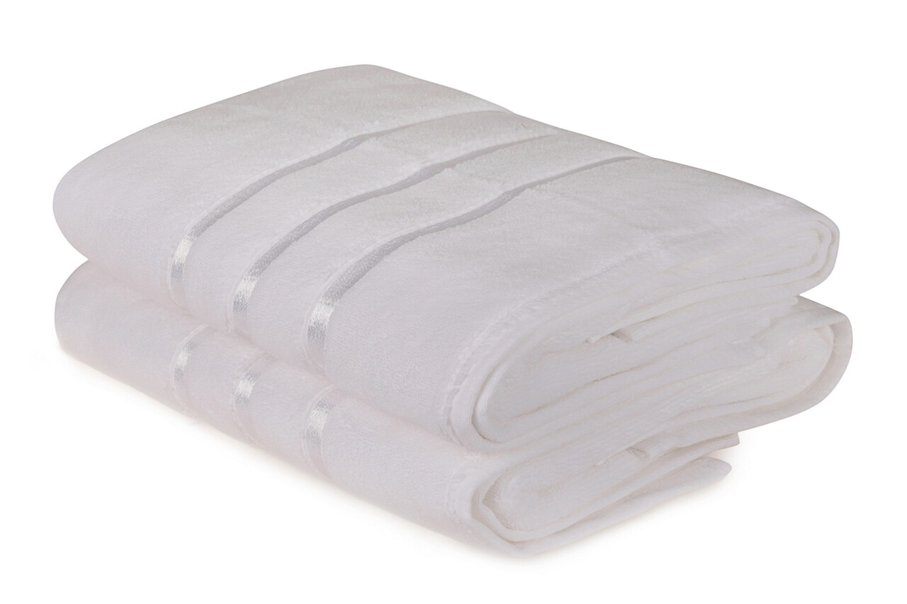 Set prosoape de baie, L'essentiel Maison, Dolce, Alb - imagine 6